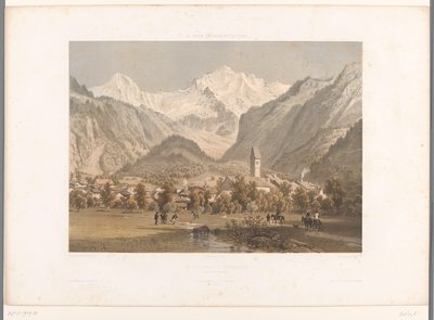 Vista su Unterseen e la Jungfrau da Eugene Ciceri