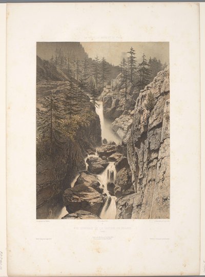 Veduta della cascata di Bérard da Eugene Ciceri