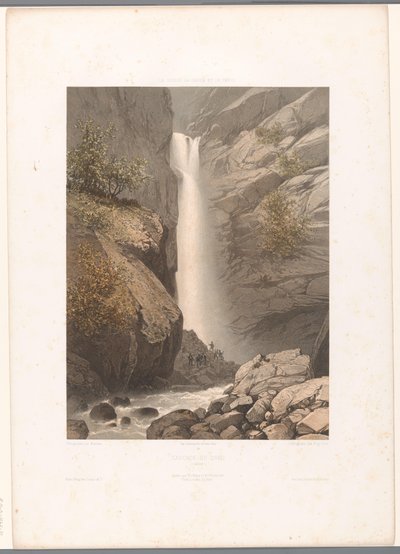 Vista sulla cascata del Dard da Eugene Ciceri