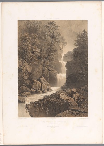 Veduta della cascata di Reichenbach da Eugene Ciceri