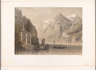 Vista sulla Cappella di Tell sul Lago dei Quattro Cantoni da Eugene Ciceri