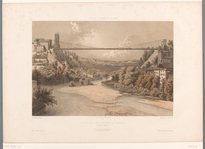 Vista del grande ponte sospeso a Friburgo da Eugene Ciceri