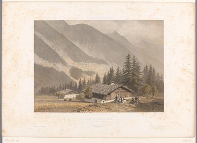 Vista della casa di Jacques Balmat a Chamonix da Eugene Ciceri