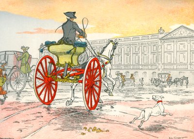 Carrozza a un cavallo durante il regno di Luigi XV da Eugene Courboin
