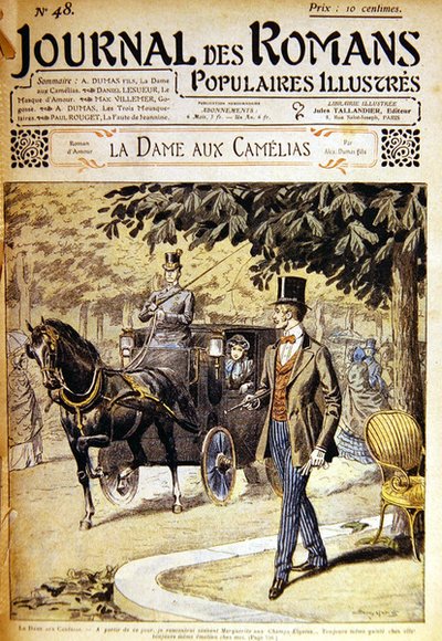 Armand incontra Marguerite sugli Champs-Elysees, illustrazione per 