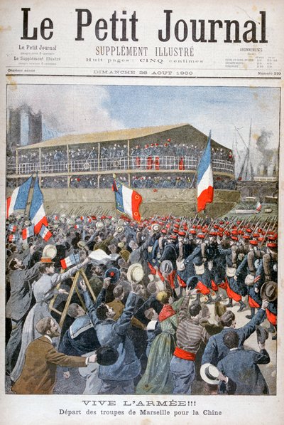 Truppe francesi in partenza per la Cina, 1900 da Eugene Damblans
