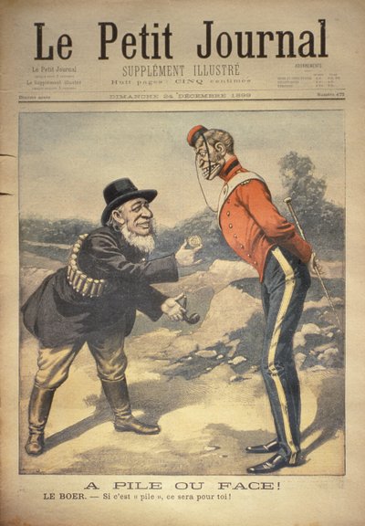 Testa o croce! Il boero: se è croce è per te!, copertina di Le Petit Journal, 24 dicembre 1899 da Eugene Damblans