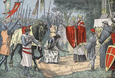 Filippo Augusto prima della battaglia di Bouvines il 27 luglio da Eugene Damblans