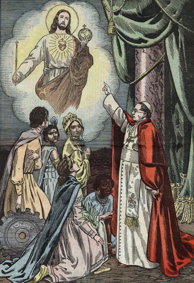 Papa Pio IX istituisce la celebrazione del regno sociale di Gesù Cristo da Eugene Damblans