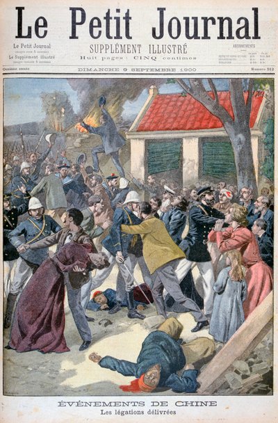 La consegna della legazione, Ribellione dei Boxer, Cina, 1900 da Eugene Damblans