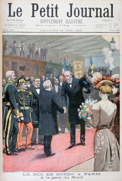 La visita del re di Svezia a Parigi, 1900 da Eugene Damblans