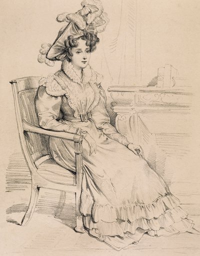 Ritratto di Harriet Smithson, attrice irlandese e prima moglie del compositore francese Hector Berlioz da Eugene Deveria