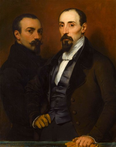 Autoritratto con suo figlio Achille, 1836 da Eugene Deveria