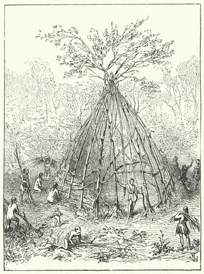 Abitazione umana primitiva da Eugene Emmanuel after Viollet le Duc