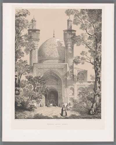 Scuola Chahar Bagh a Isfahan da Eugene Flandin