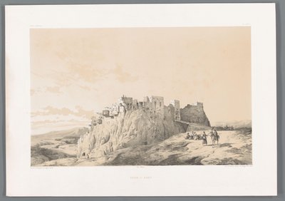 Veduta del castello di Izadkhvast da Eugene Flandin