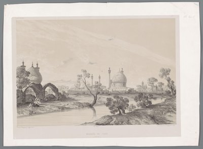Moschea dello Shah o Moschea Reale a Isfahan da Eugene Flandin