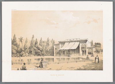 Palazzo Nou Bagh a Shiraz da Eugene Flandin