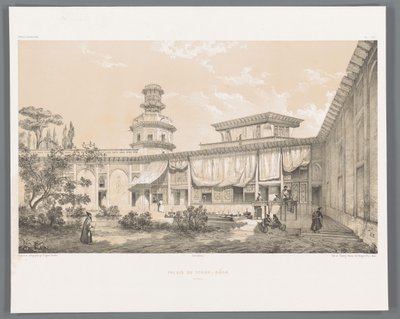 Palazzo Char Bagh a Isfahan da Eugene Flandin