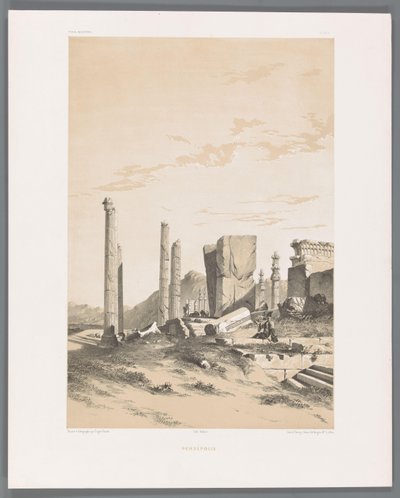 Rovine di Persepoli (Persépolis, Perzische landschappen, Perse moderne) da Eugene Flandin