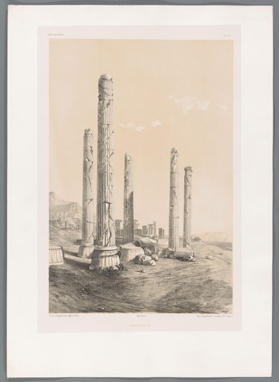 Rovine di Persepoli da Eugene Flandin