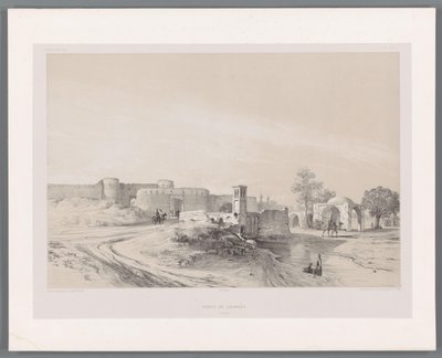 Porta di Shemran a Teheran (Paesaggi persiani) da Eugene Flandin