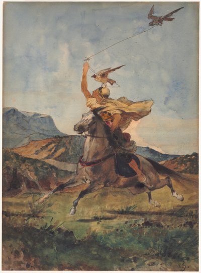 Il Falconiere (acquerello) da Eugène Fromentin