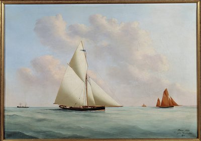 Yacht Sylphe in regata da Eugene Grandin