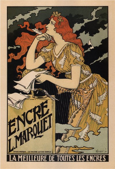 Poster Encre L. Marquet, 1892 da Eugene Grasset