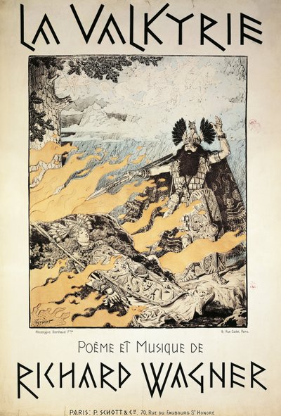 Poster di Die Walküre di Richard Wagner da Eugene Grasset