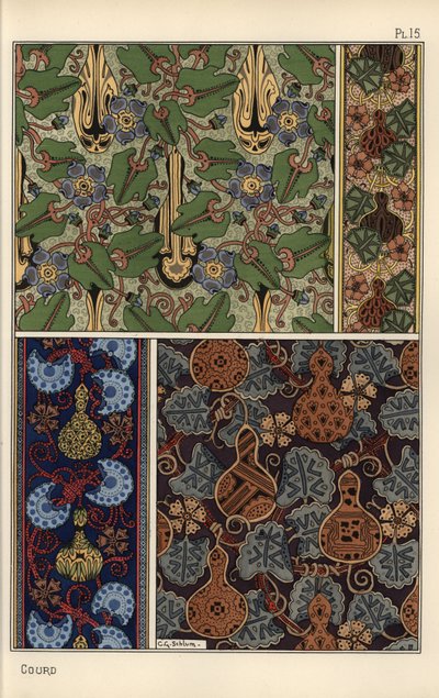 Zucca in motivi di tessuto e carta da parati da Eugene Grasset