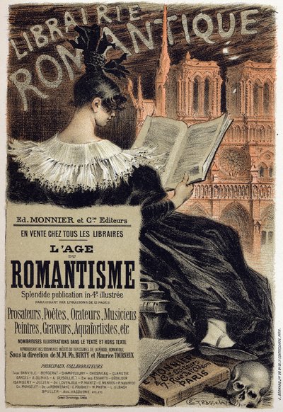Letteratura. Libreria romantica. Poster di Eugene Grasset per l