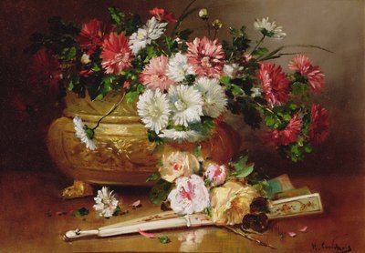Natura morta con ventaglio da Eugene Henri Cauchois