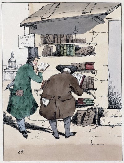 Libreria, rue de Sandstone nel Quartiere Latino - in "Souvenirs d