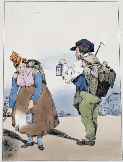Portatore di lanterna, rue Mouffetard - in "Souvenirs d