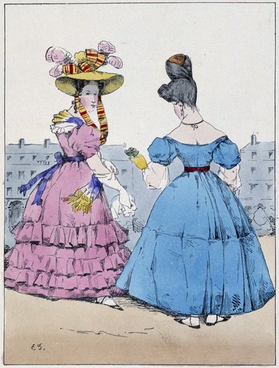 Due donne eleganti, boulevard de l