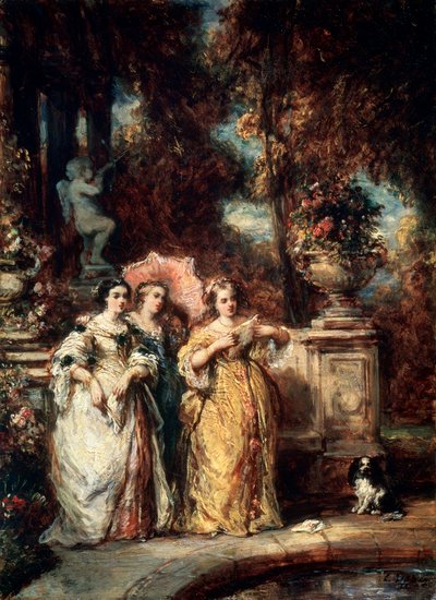 Una passeggiata, 1852 da Eugene Isabey