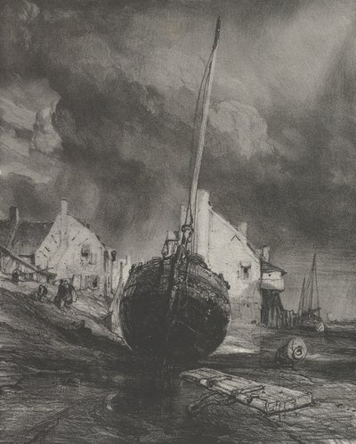Memoria di Saint-Valéry-sur-Somme, 1833 da Eugene Isabey