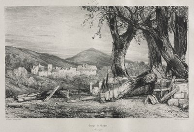 Viaggi pittoreschi e romantici nella vecchia Francia: Alvernia (vol. II), Gola di Royat, Tavola 79 da Eugene Isabey