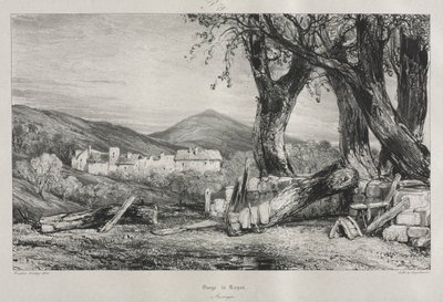 Viaggi pittoreschi e romantici nella vecchia Francia: Alvernia vol. II, Gola di Royat, Tavola 79 da Eugene Isabey