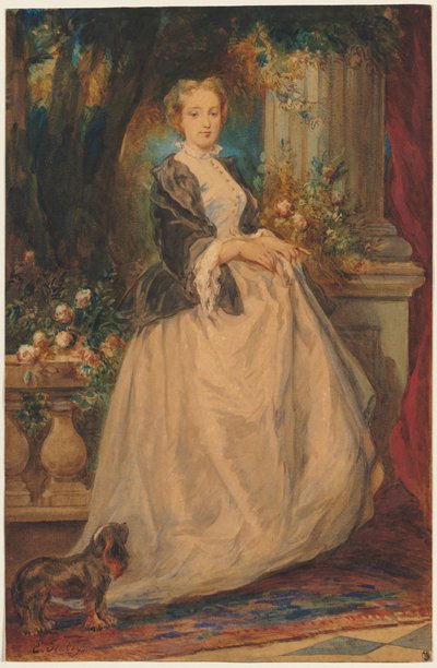 Ritratto di Madame Thomas (nata Camille Boucher) da Eugene Isabey
