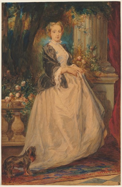 Ritratto di Madame Thomas (nata Camille Boucher) da Eugene Isabey