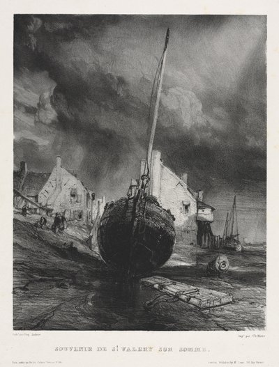 Sei marines: Souvenir de Saint Valéry sur Somme da Eugene Isabey