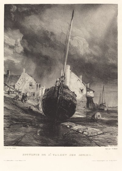 Souvenir di St. Valéry sur Somme da Eugene Isabey
