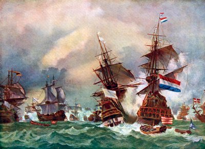 La battaglia di Texel, 1673 c1920 da Eugene Isabey