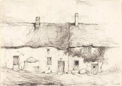 Due cottage da Eugene Isabey
