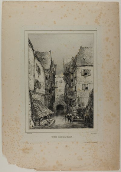 Veduta di Rouen, tavola tre da Eugene Isabey