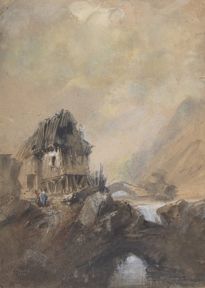 Villaggio a Dieppe, 1843 da Eugene Isabey