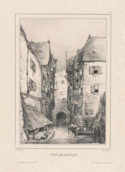 Veduta di Rouen da Eugene Isabey
