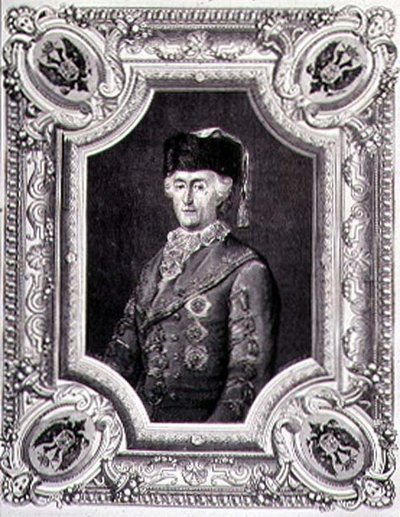 Ritratto di Caterina II la Grande (1729-96) in costume da viaggio, inciso da Stephane Pannemaker (incisione) da Eugene Joseph (after) Viollat